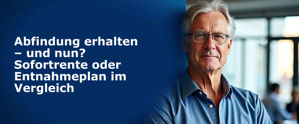 Abfindung richtig anlegen: Sofortrente oder Entnahmeplan