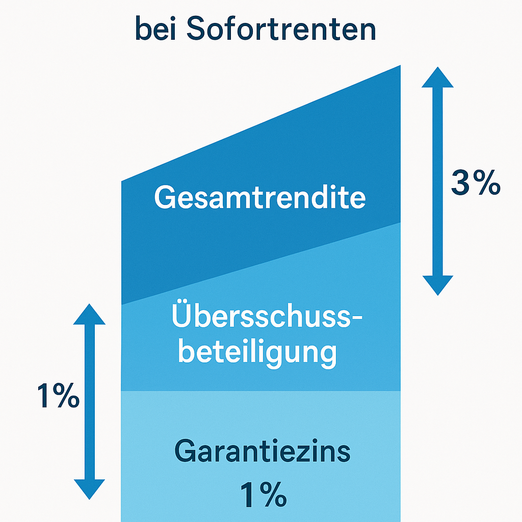 Verzinsungsstruktur bei Sofortrenten